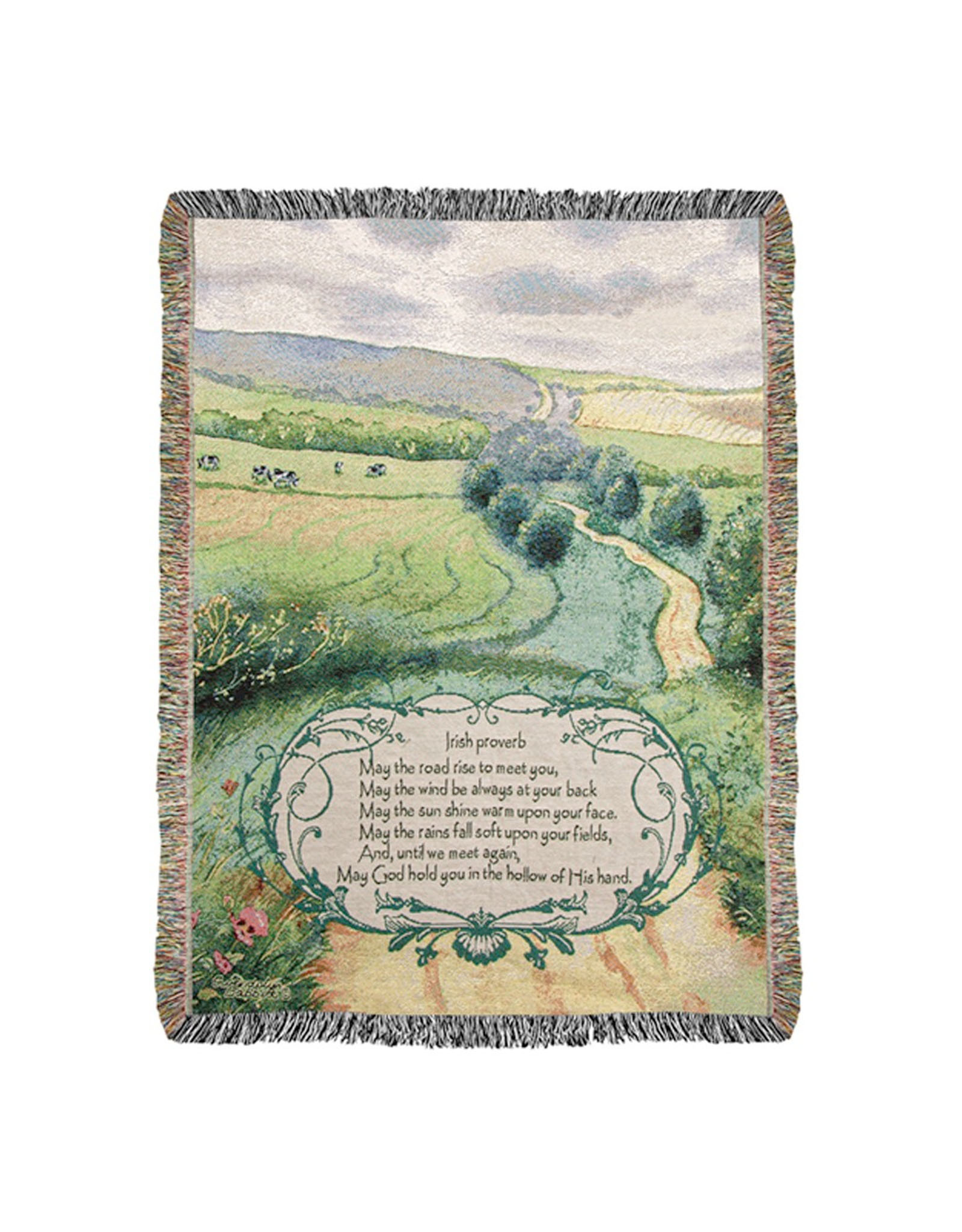 TAPESTRIES, THROWS, ETC. “IRISH PROVERB” BLESSING THROW