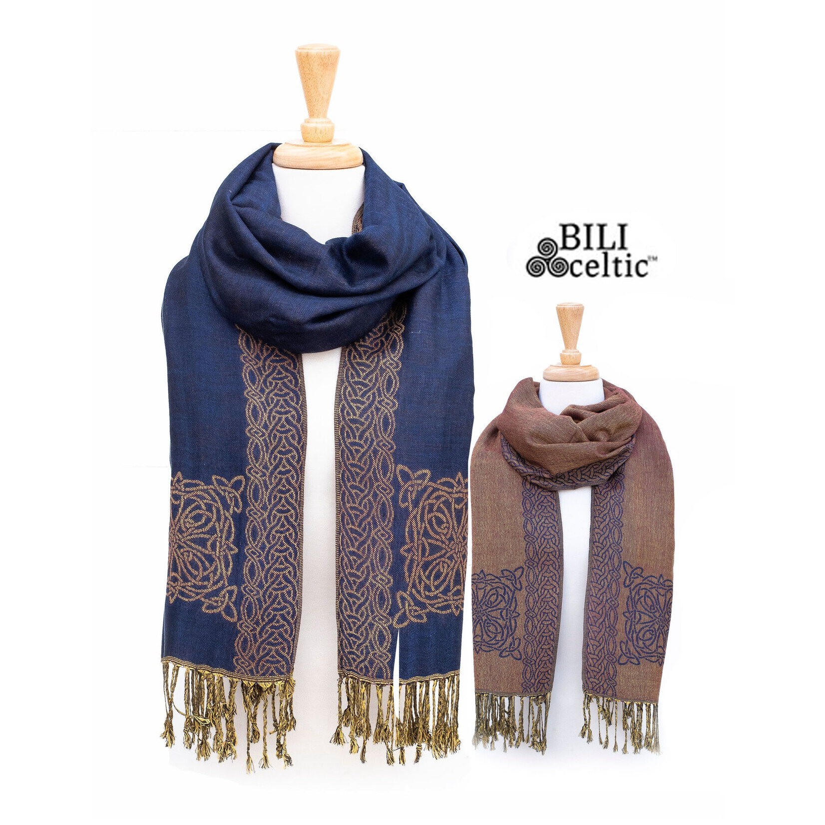 ACCESSORIES PASHMINA STYLE CELTIC KNOT SCARF - Mary