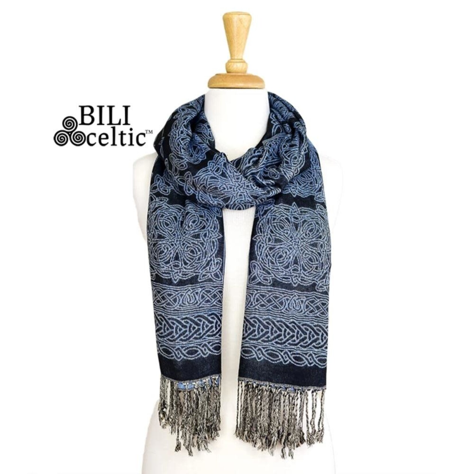 ACCESSORIES PASHMINA STYLE CELTIC KNOT SCARF - Noreen