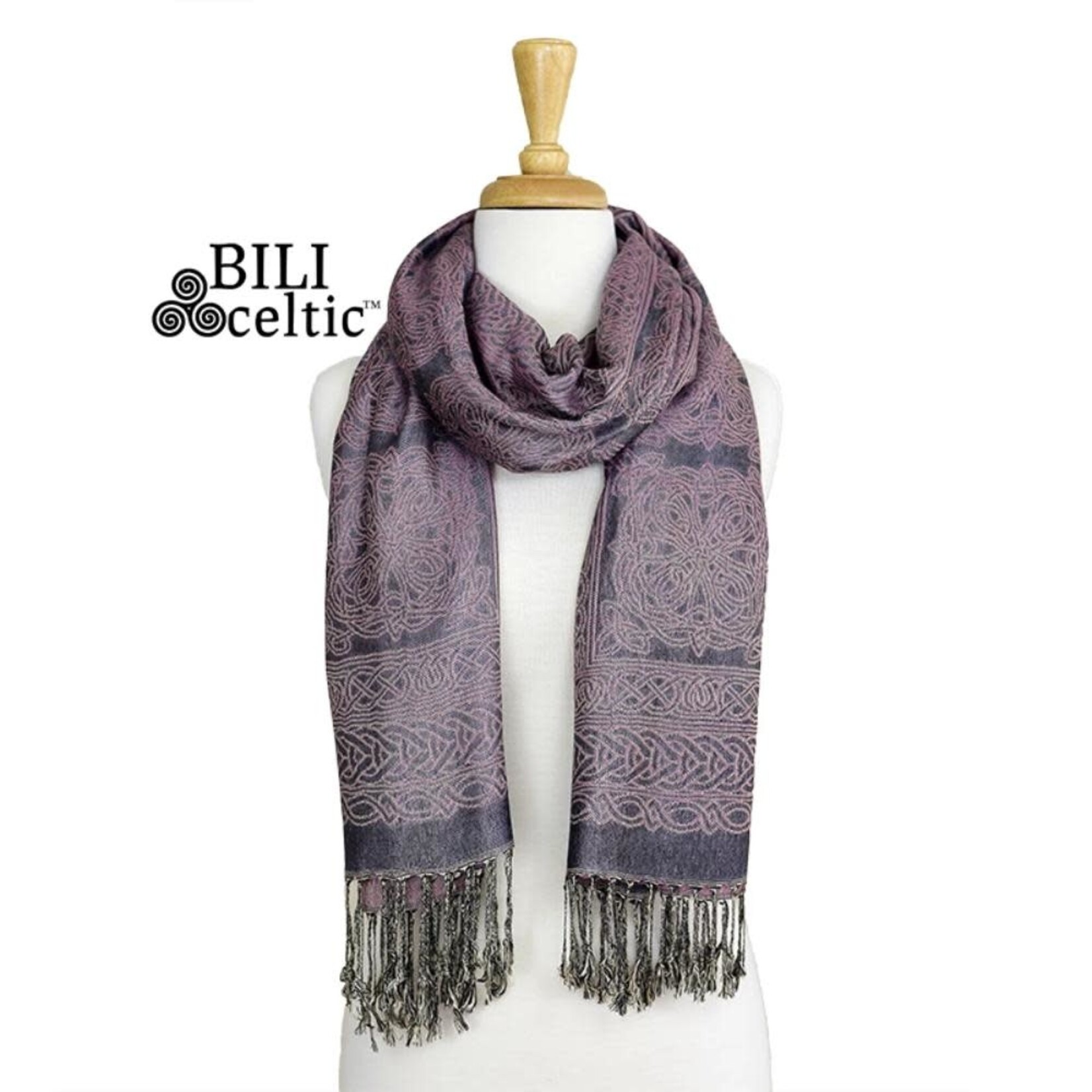 ACCESSORIES PASHMINA STYLE CELTIC KNOT SCARF - Noreen