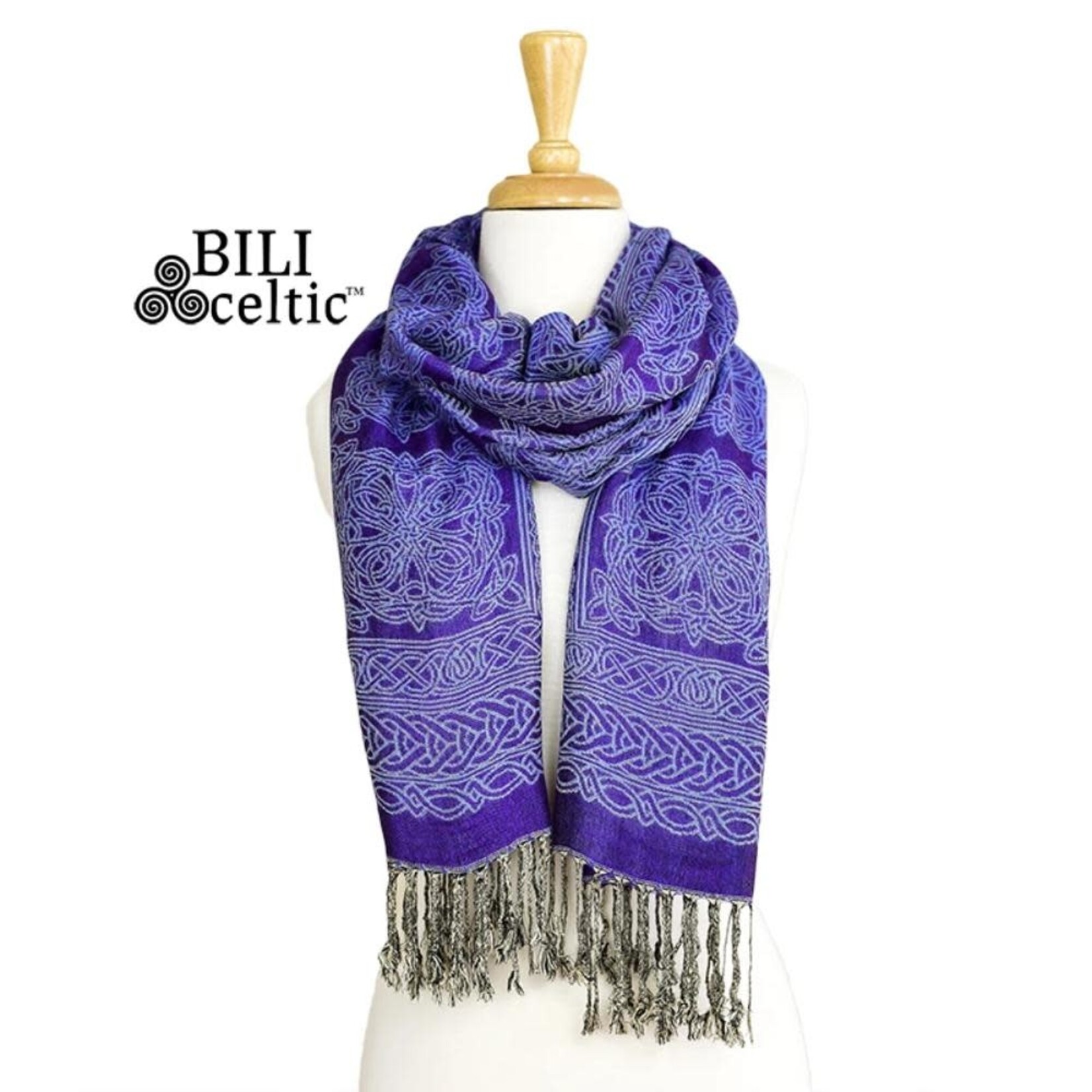 ACCESSORIES PASHMINA STYLE CELTIC KNOT SCARF - Noreen