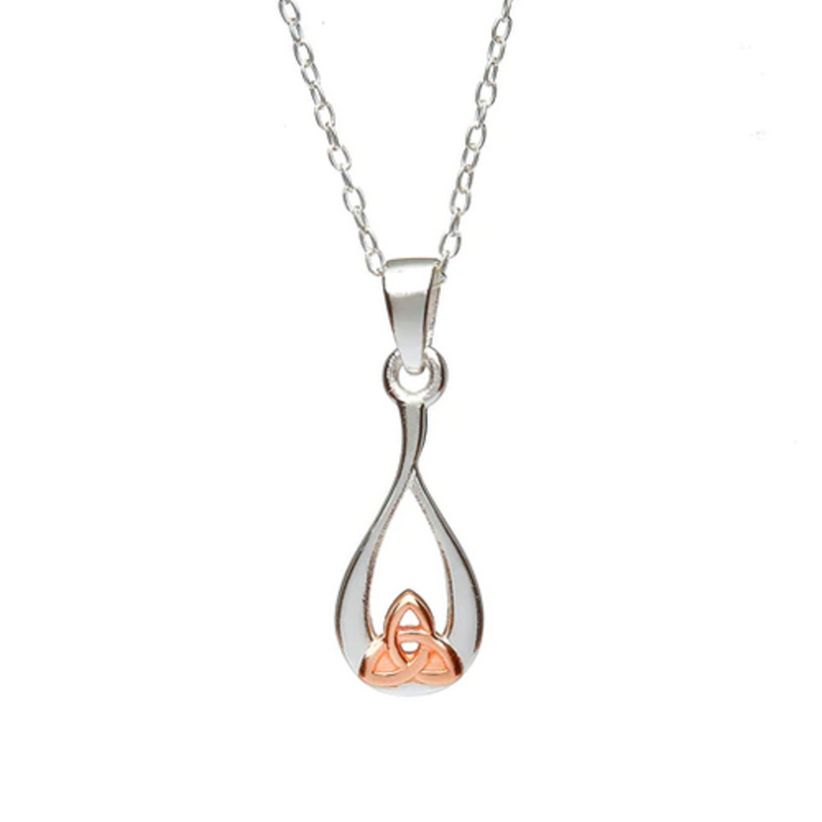 PENDANTS & NECKLACES WOODS - STERLING TRINITY TEARDROP PENDANT