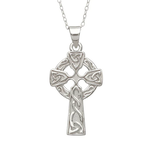 PENDANTS & NECKLACES WOODS - STERLING TRAD CELTIC CROSS