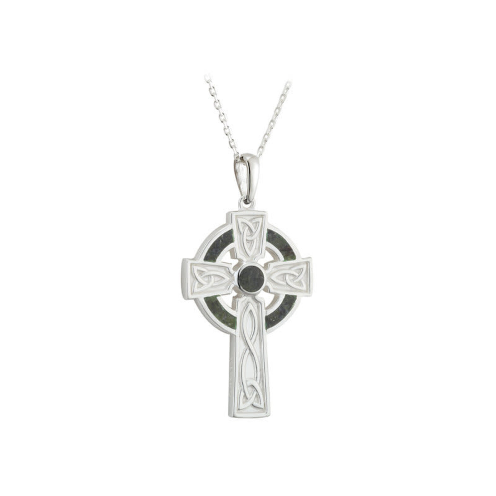 CELTIC CROSSES SOLVAR STERLING & CONNEMARA SML TRADITIONAL CELCTIC CROSS