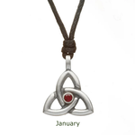 PENDANTS & NECKLACES WOODS- TRINITY BIRTHSTONE PENDANT