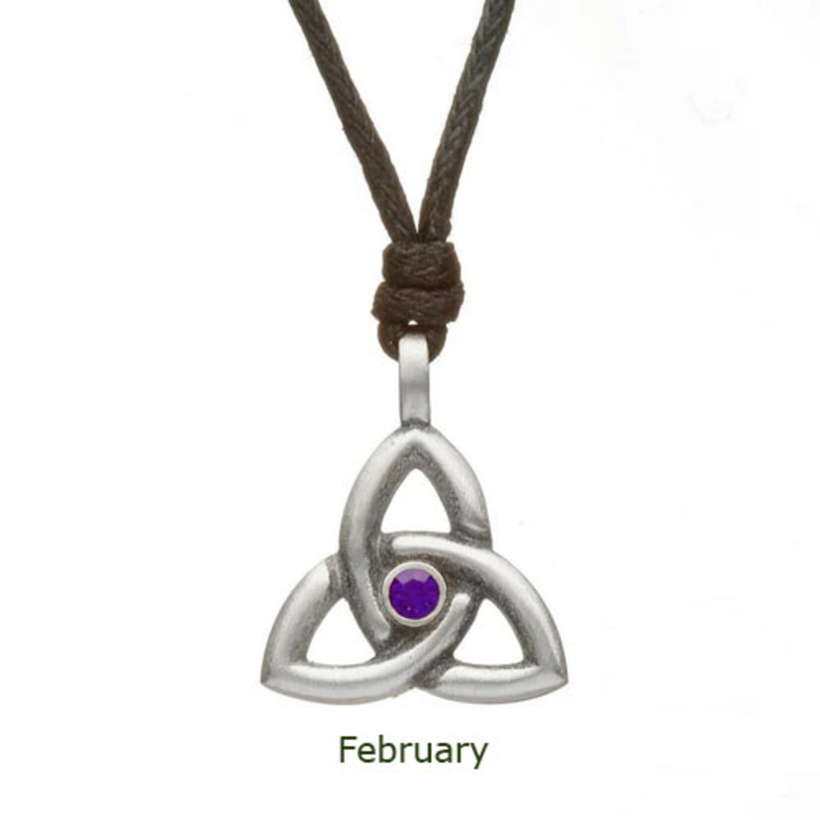 PENDANTS & NECKLACES WOODS- TRINITY BIRTHSTONE PENDANT