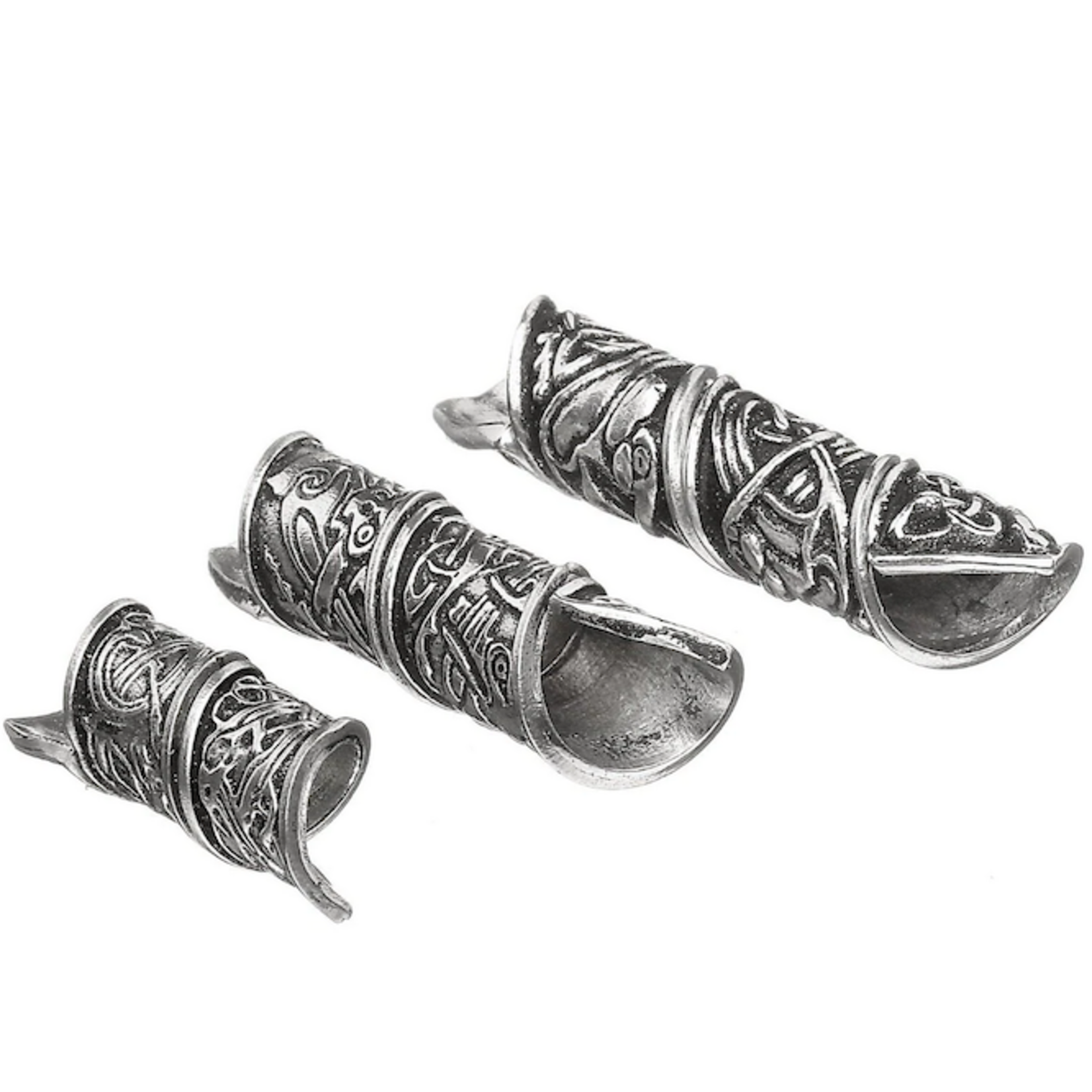 ACCESSORIES MULLINGAR PEWTER CELTIC HAIR/BEARD BEADS (3pc)