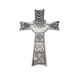 CELTIC CROSSES MULLINGAR PEWTER LARGE CLADDAGH WALL CROSS
