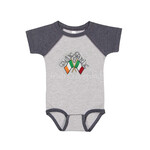 BABY CLOTHES GAELIC & GARLIC RAGLAN ONESIE
