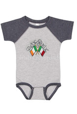 BABY CLOTHES GAELIC & GARLIC RAGLAN ONESIE