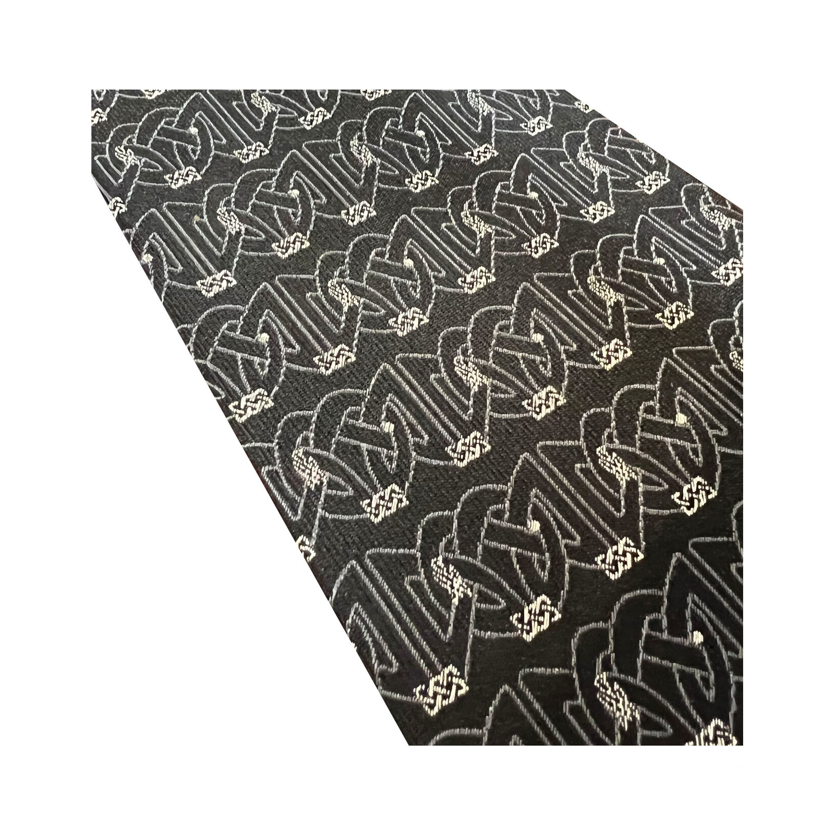 ACCESSORIES BOOK of KELLS SILK NECK TIE - Black/Silver