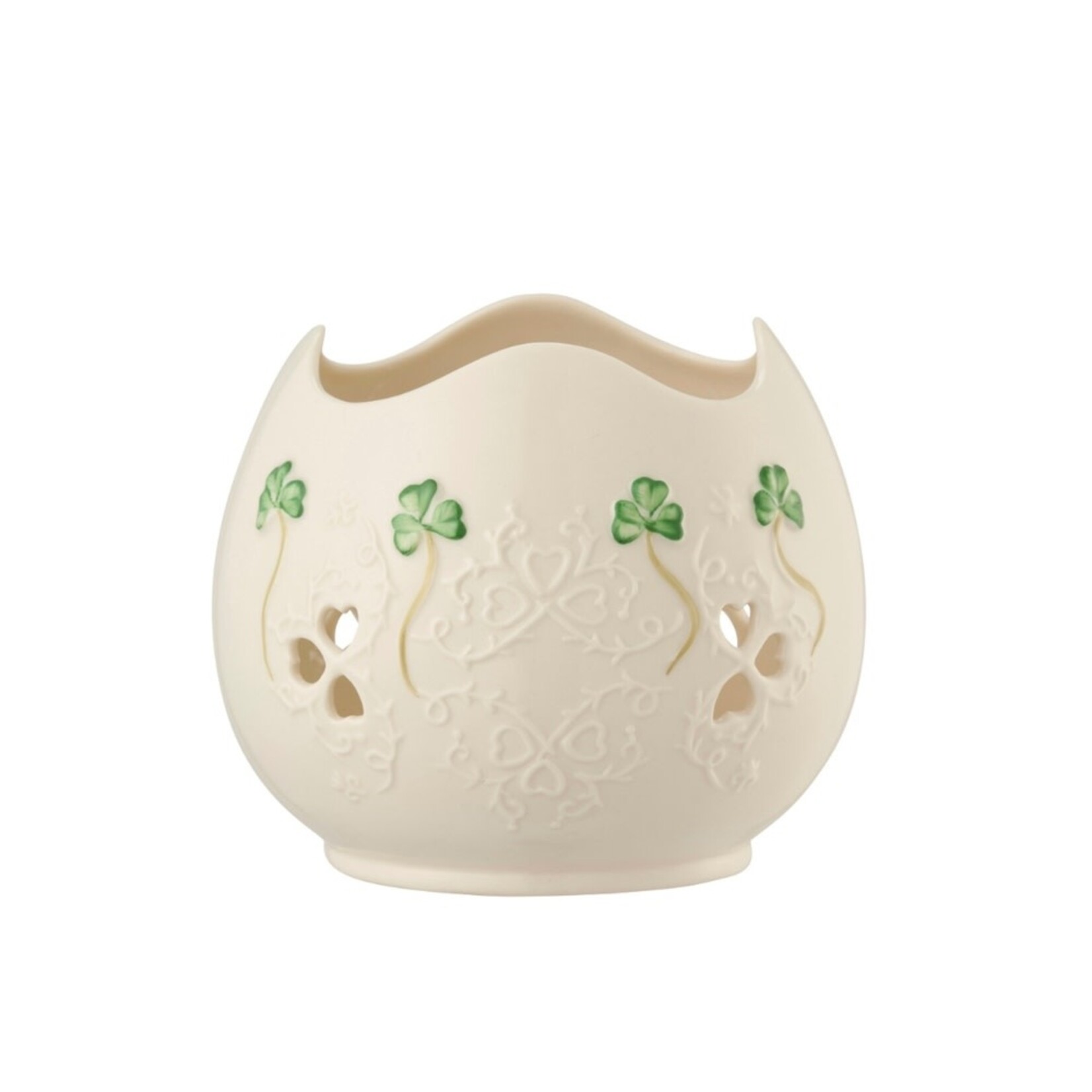 CANDLES & LIGHTING BELLEEK SHAMROCK LACE VOTIVE
