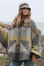 CAPES & RUANAS BRANIGAN WEAVERS HOLLY CAPE - Donegal Mustard Grey