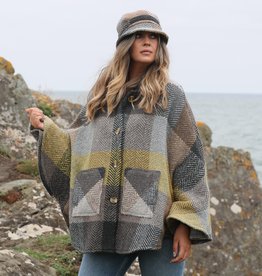 CAPES & RUANAS BRANIGAN WEAVERS HOLLY CAPE - Donegal Mustard Grey