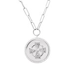 PENDANTS & NECKLACES CLEARANCE: SHANORE STERLING CHAIN-LINK CELTIC CROSS PENDANT w CZs :FINAL SALE