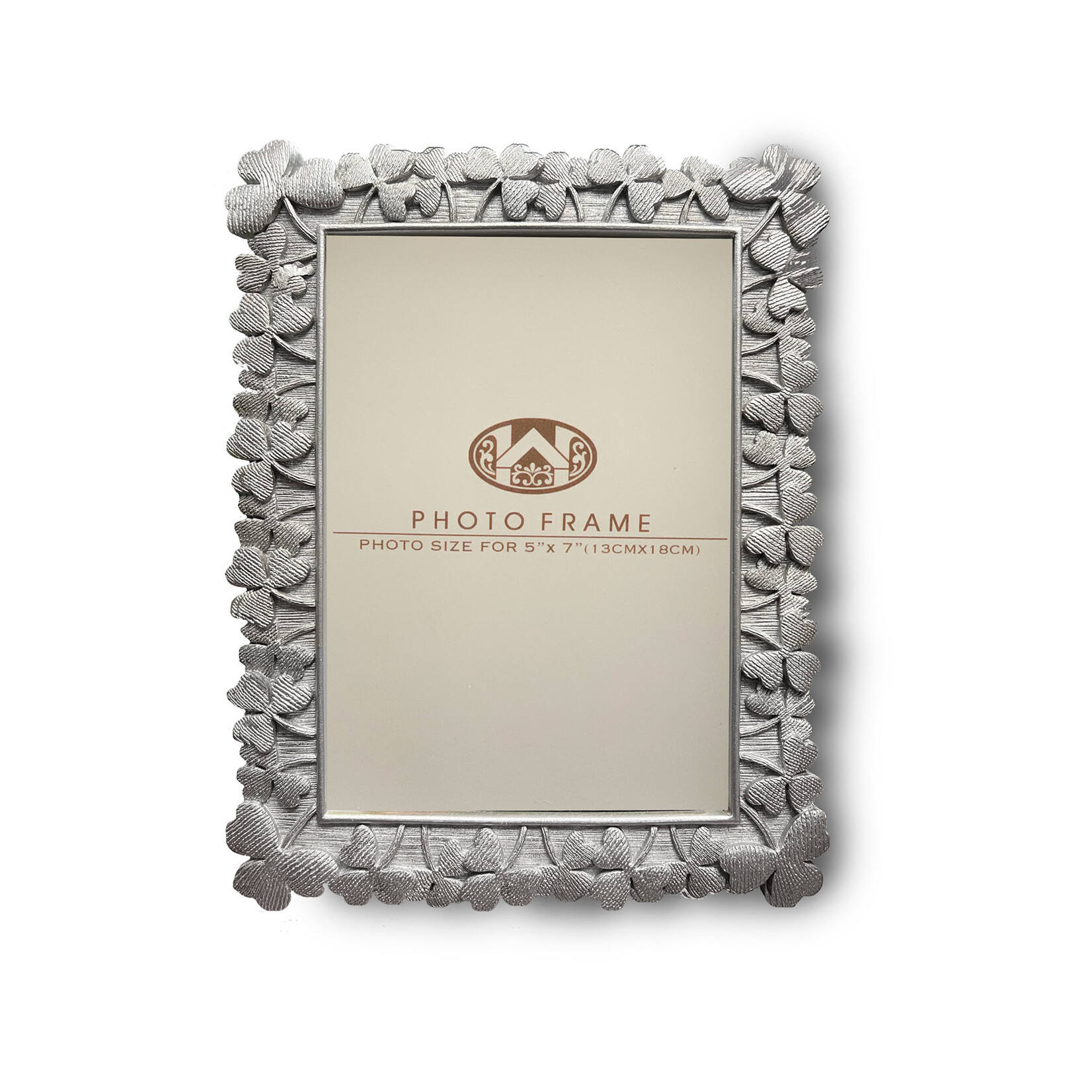 FRAMES SHAMROCK FRAME w BRUSHED NICKEL FINISH - 5X7