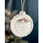 ORNAMENTS BELLEEK ORNAMENT - 'Our First Christmas Together' w. Birds