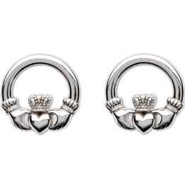 EARRINGS SHANORE STERLING CLADDAGH STUD EARRINGS