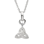 PENDANTS & NECKLACES SHANORE STERLING TINY TRINITY PENDANT w CRYSTALS