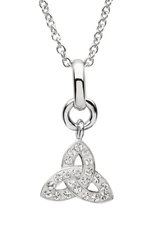 PENDANTS & NECKLACES SHANORE STERLING TINY TRINITY PENDANT w CRYSTALS