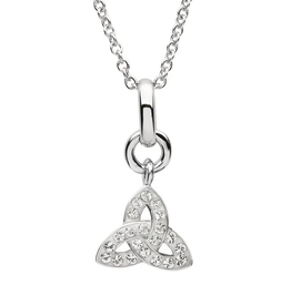 PENDANTS & NECKLACES SHANORE STERLING TINY TRINITY PENDANT w CRYSTALS