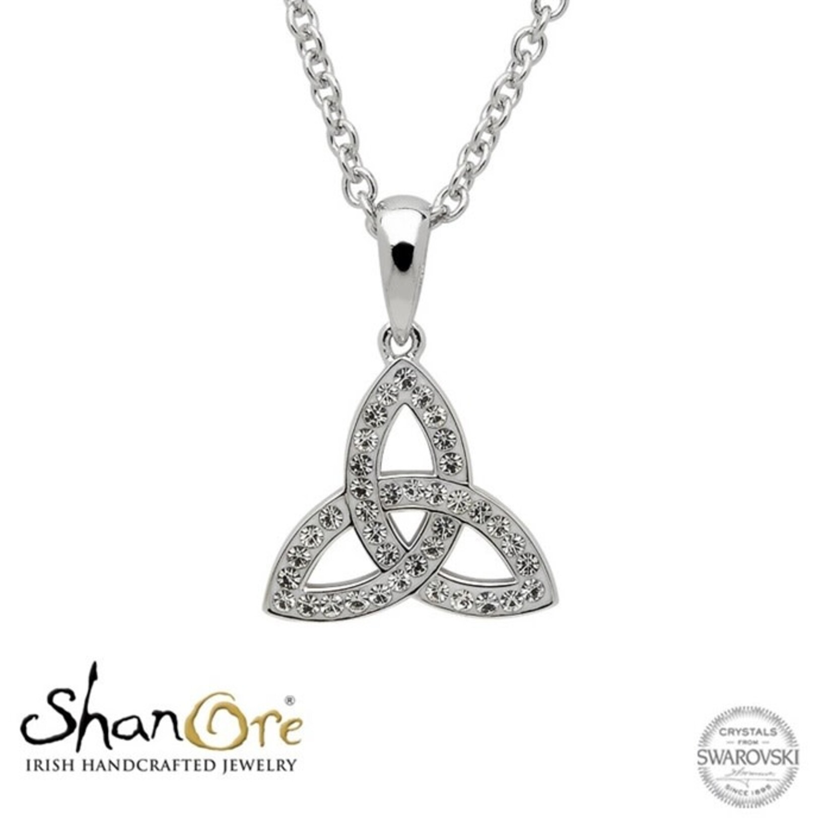 PENDANTS & NECKLACES SHANORE SM STERLING TRINITY PENDANT w CRYSTALS