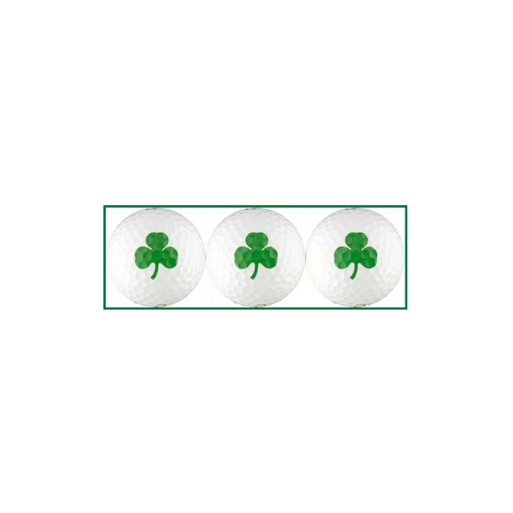 NOVELTY SHAMROCK GOLF BALLS - 3 PACK