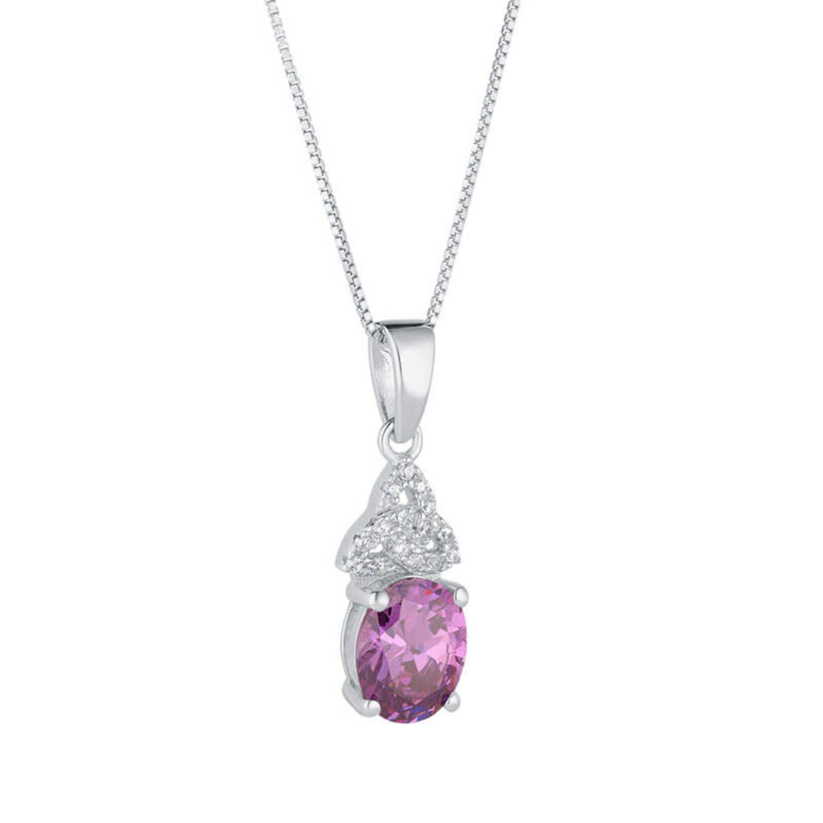 PENDANTS & NECKLACES SOLVAR STERLING & CRYSTAL TRINITY BIRTHSTONE PENDANT