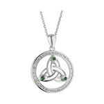 PENDANTS & NECKLACES SOLVAR STERLING CRYSTAL ILLUSION TRINITY PENDANT