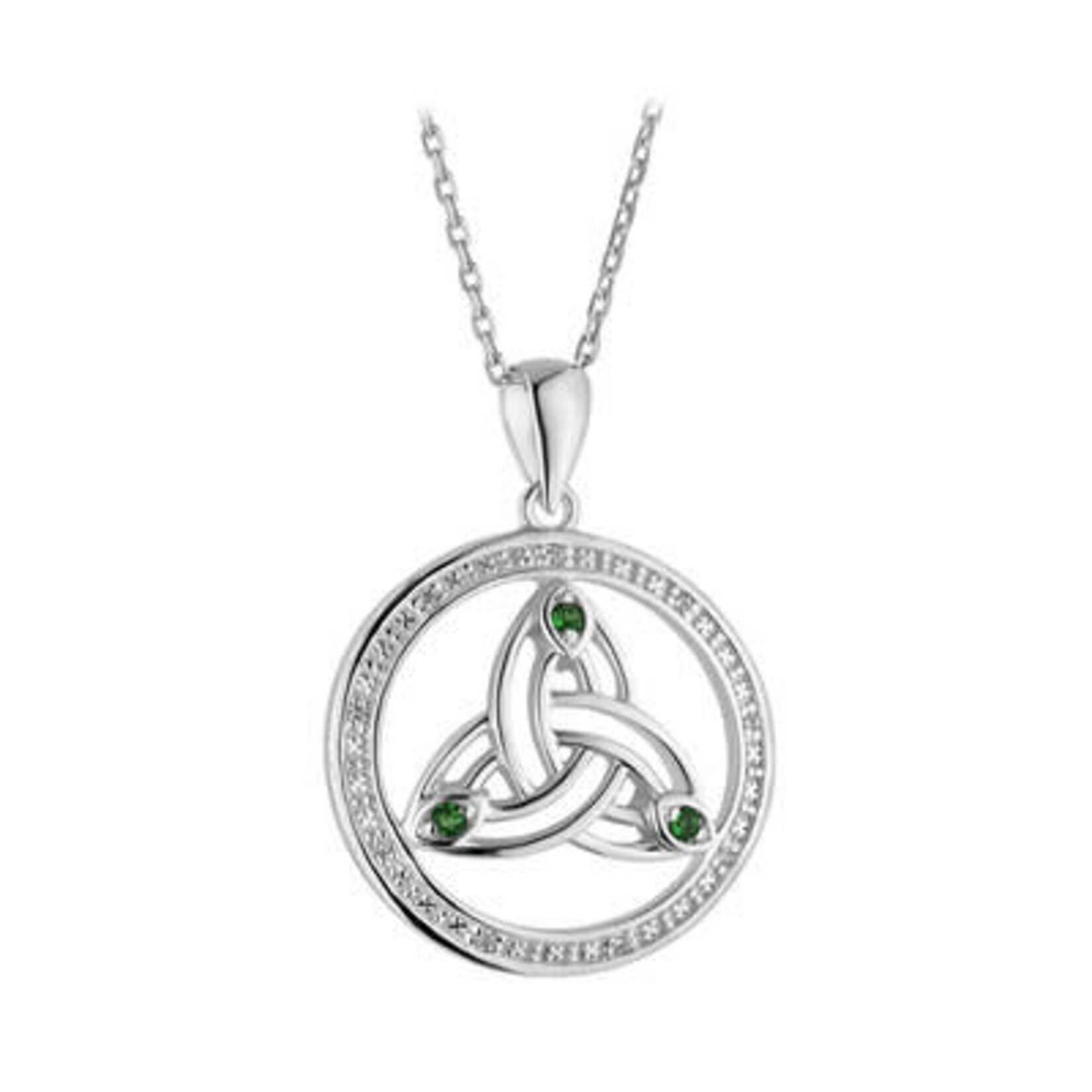 PENDANTS & NECKLACES SOLVAR STERLING CRYSTAL ILLUSION TRINITY PENDANT
