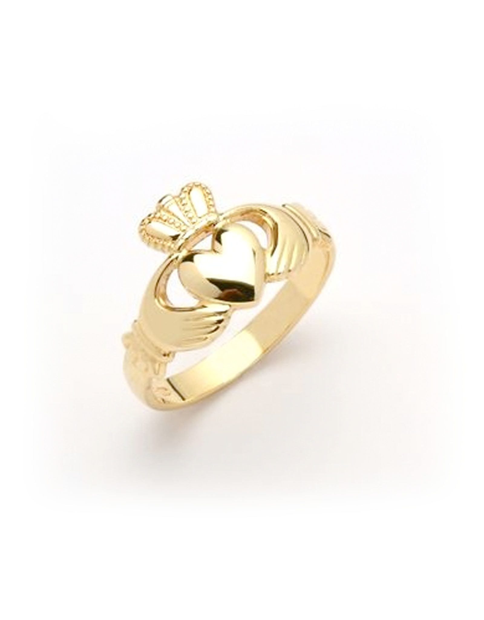 14K White Gold Sapphire Diamond Claddagh Ring &… | My Irish Jeweler