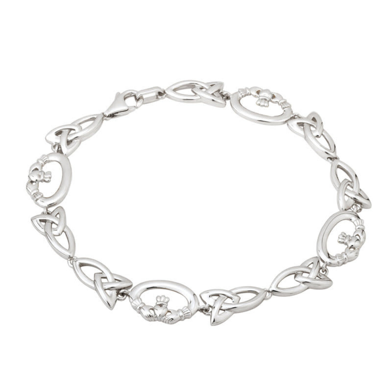 BRACELETS & BANGLES SOLVAR STERLING CLADDAGH & TRINITY BRACELET