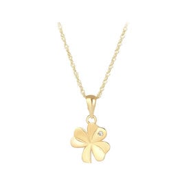 PENDANTS & NECKLACES SOLVAR SML 10K SHAMROCK PENDANT w.CZs