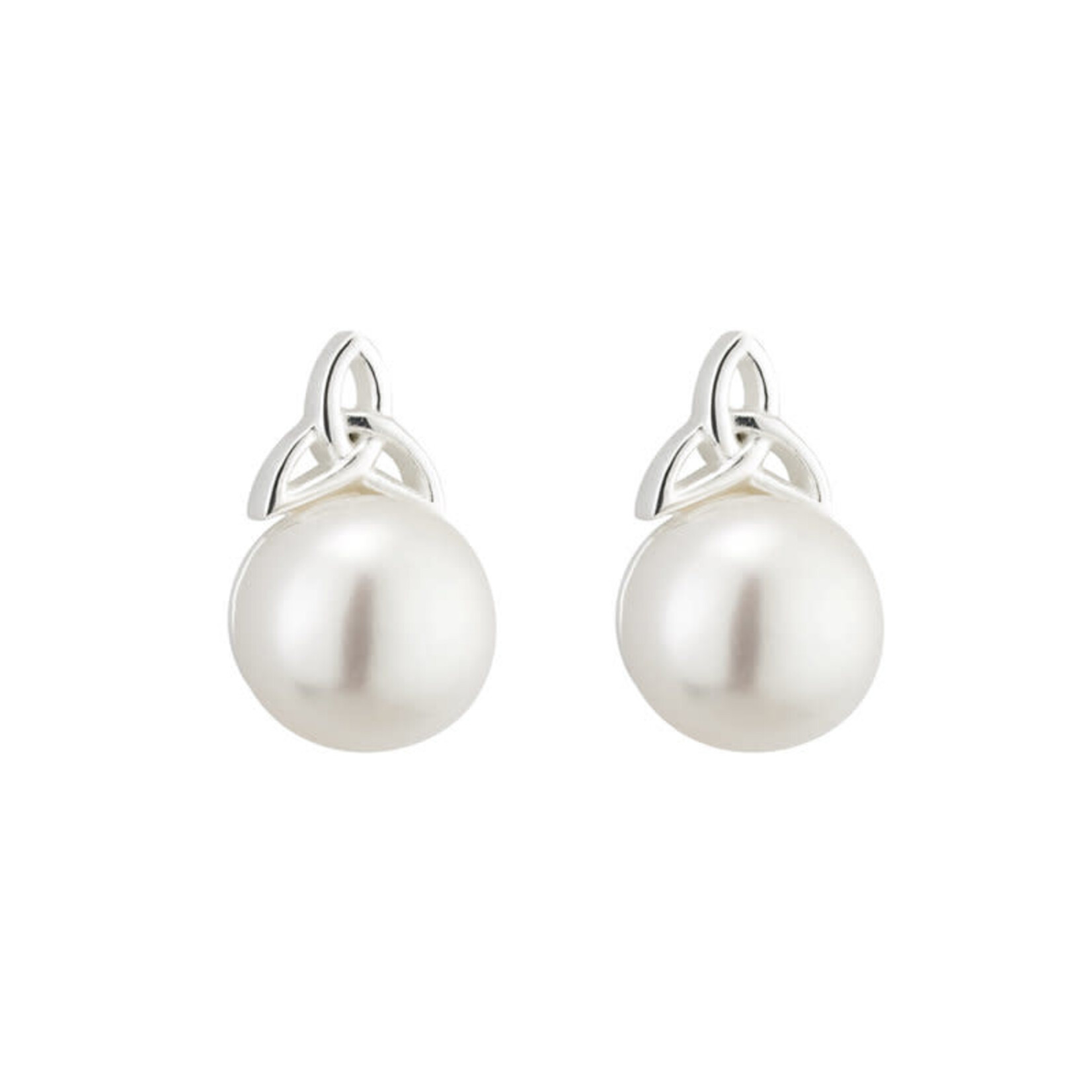 EARRINGS SOLVAR STERLING & PEARL TRIN EARRINGS