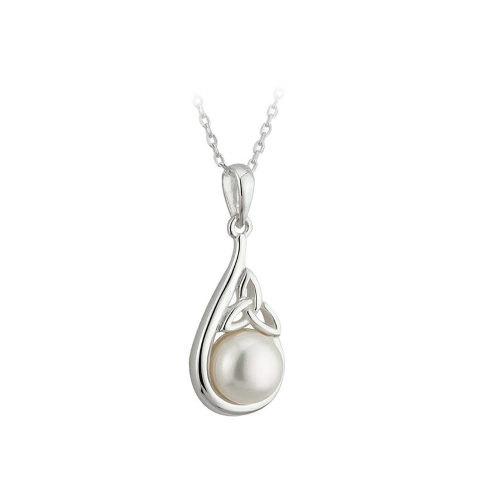PENDANTS & NECKLACES SOLVAR STERLING & PEARL TRIN PENDANT