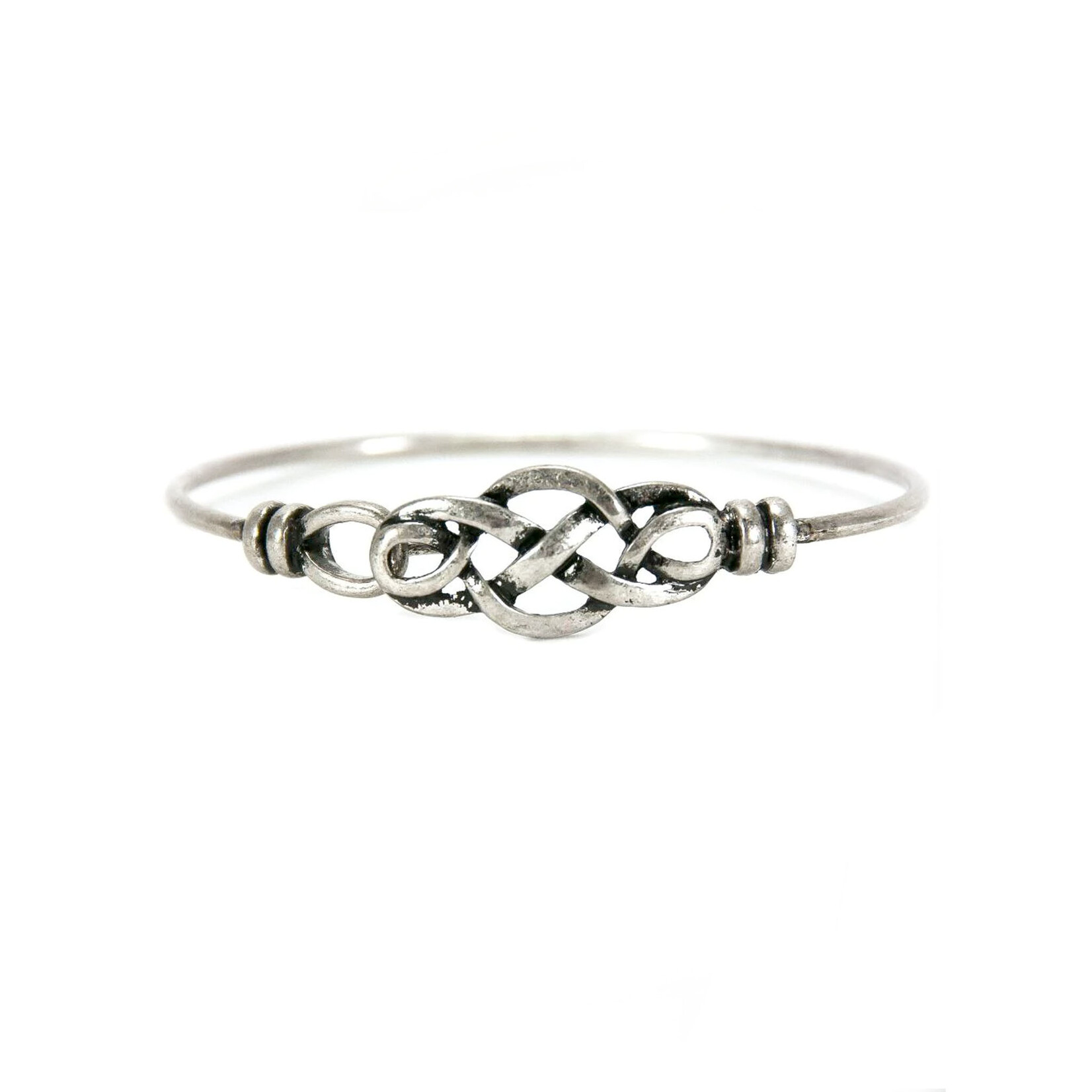 BRACELETS & BANGLES PEWTER FINISH CELTIC KNOT BANGLE