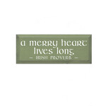 PLAQUES, SIGNS & POSTERS A MERRY HEART... IRISH WOOD SIGN