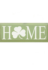 PLAQUES, SIGNS & POSTERS HOME SIGN w SHAMROCK - Green