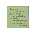 PLAQUES, SIGNS & POSTERS MAY YOU NEVER FORGET... IRISH WOOD SIGN