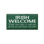 PLAQUES, SIGNS & POSTERS IRISH WELCOME WISH WOOD SIGN