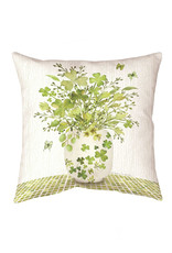 TAPESTRIES, THROWS, ETC. HAPPY SHAMROCK CLIMAWEAVE PILLOW