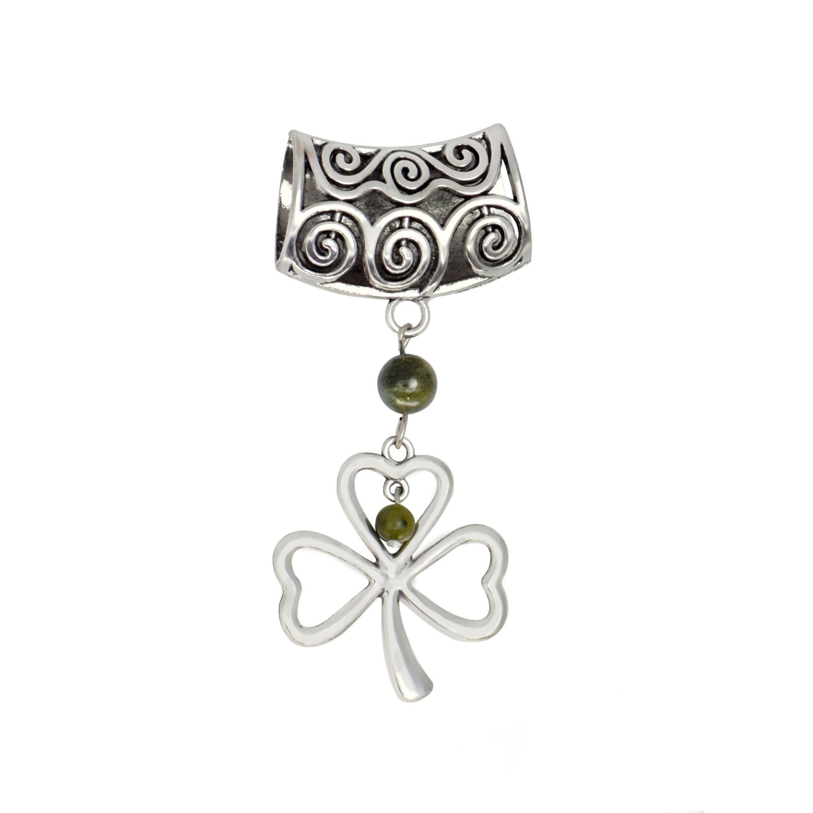 ACCESSORIES CONNEMARA MARBLE SHAMROCK SCARF RING