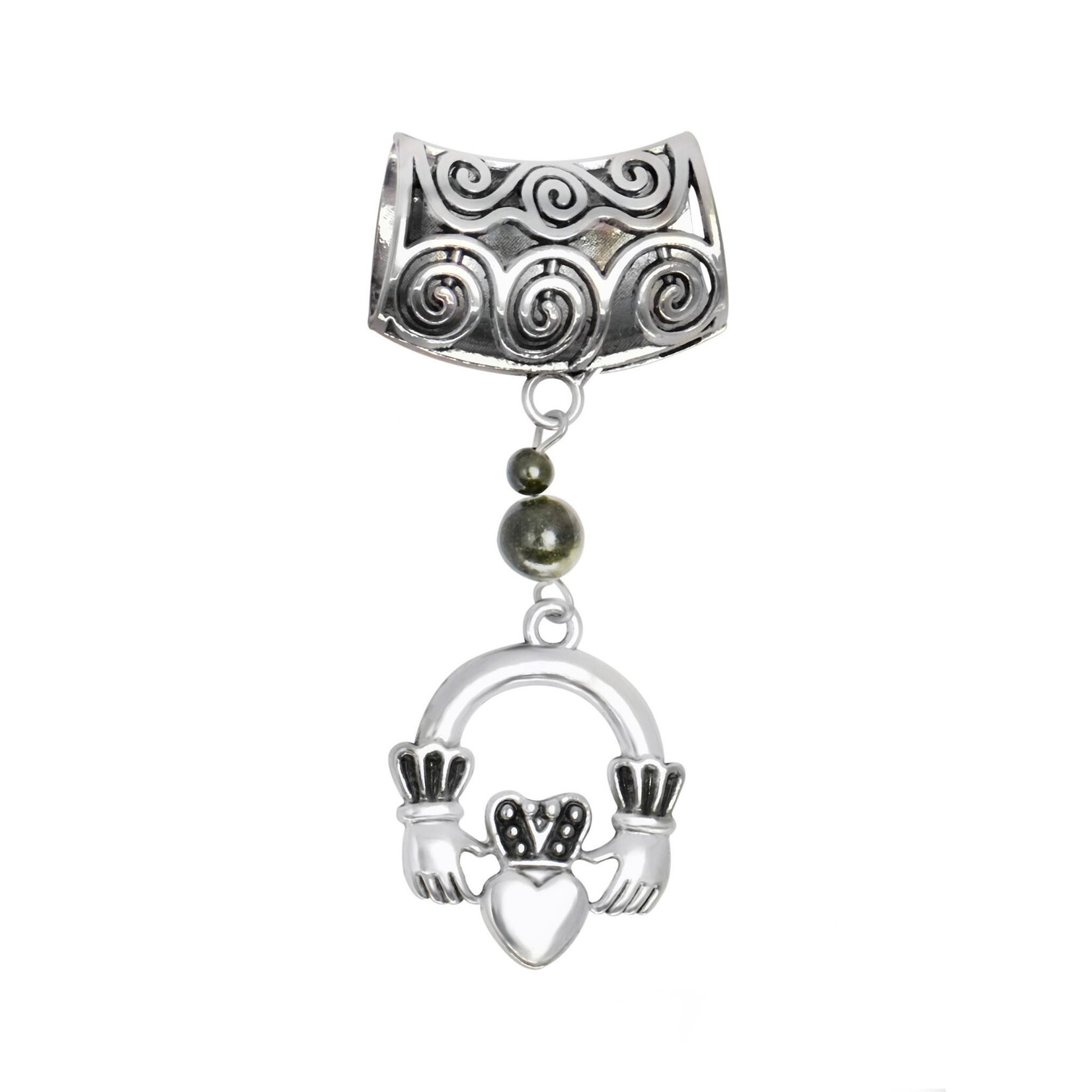 ACCESSORIES CONNEMARA MARBLE CLADDAGH SCARF RING