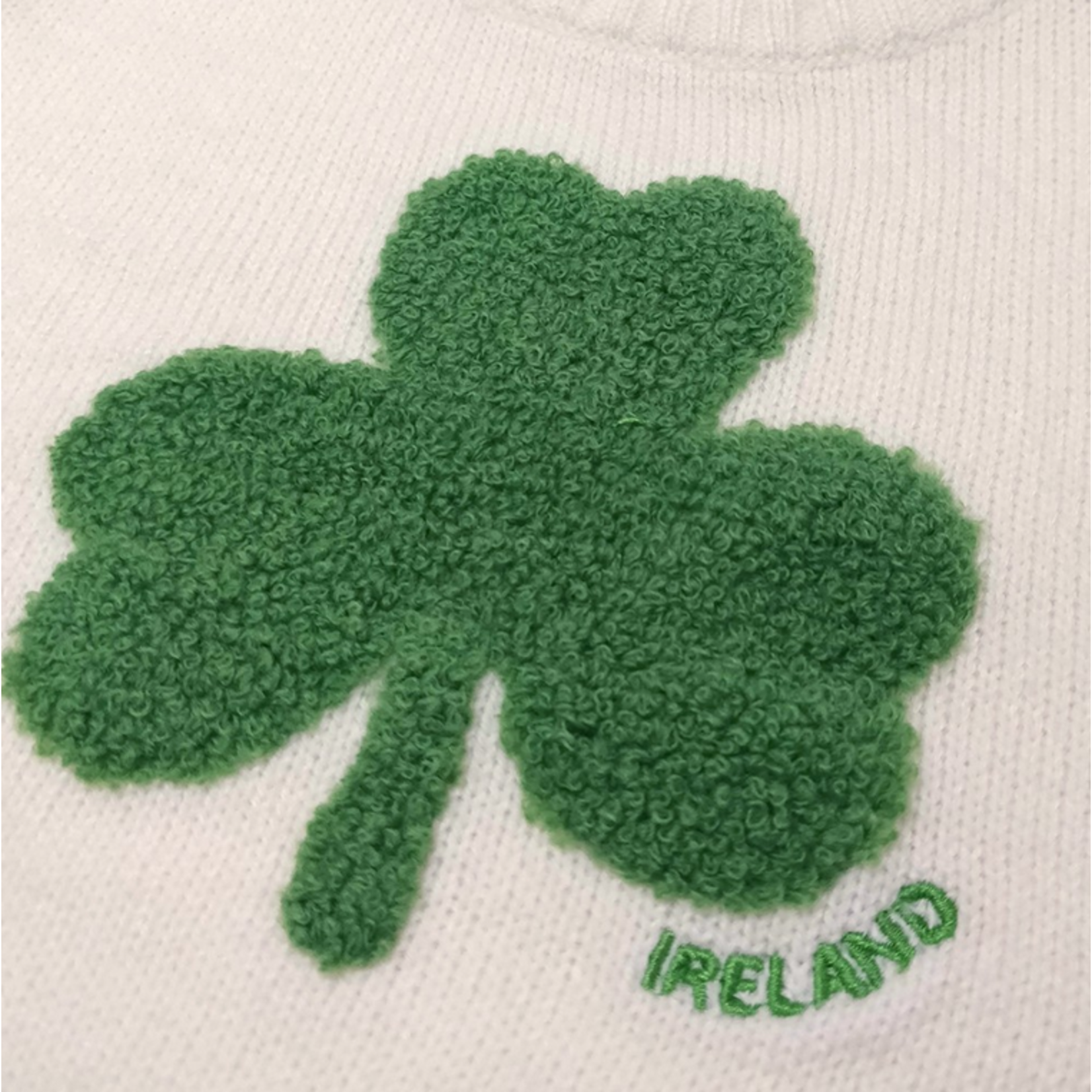 KIDS CLOTHES CREAM & EMERALD KIDS SHAMROCK JUMPER
