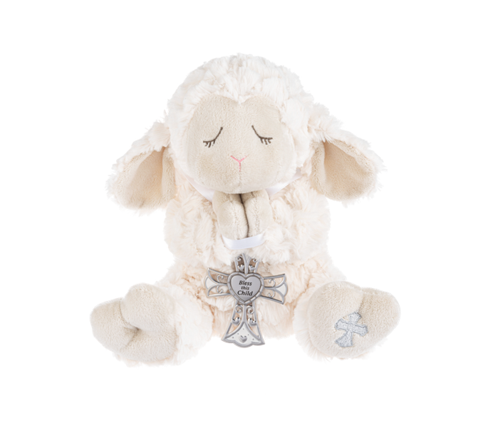 新しい店のオファー Ganz Serenity Lamb With Crib Cross Christening