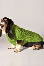 MISC PETS CHILLY CABLE KNIT DOG SWEATER - Green