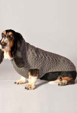 MISC PETS CHILLY CABLE KNIT DOG SWEATER - Grey