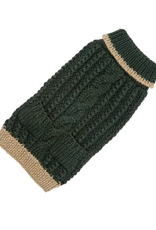 CLASSIC CABLE DOG SWEATER - Green