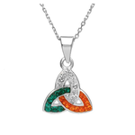 PENDANTS & NECKLACES WOODS - STERLING TRINITY TRI COLOUR CZ PENDANT