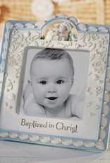 KIDS RELIGIOUS BAPTISM SHEEP PHOTO FRAME - Blue